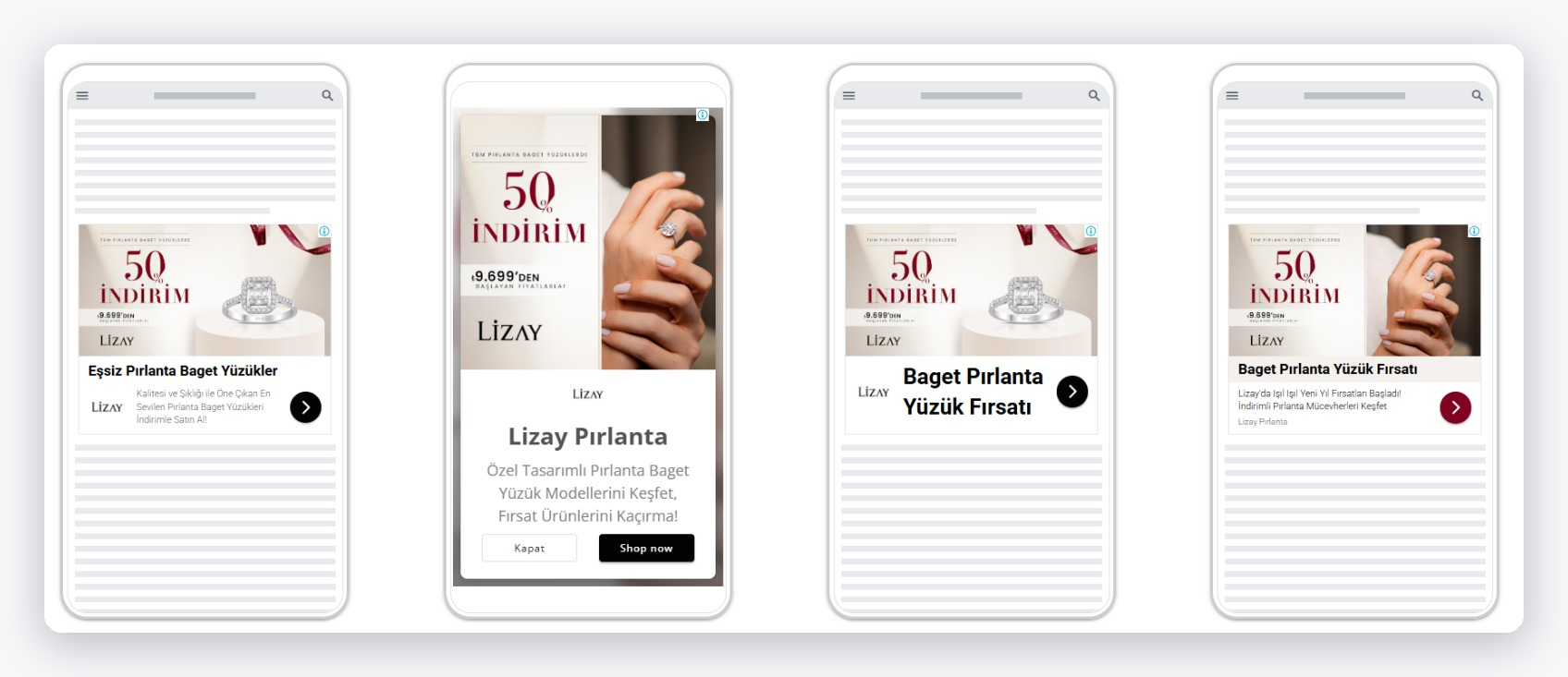 Lizay Pırlanta display and audience network ads